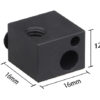 Heat Block Makerbot Clone Alumínio Preto 16X16X12 ( Heatblock bloco de aquecimento compatível e não com o original ) - AIMSOAR