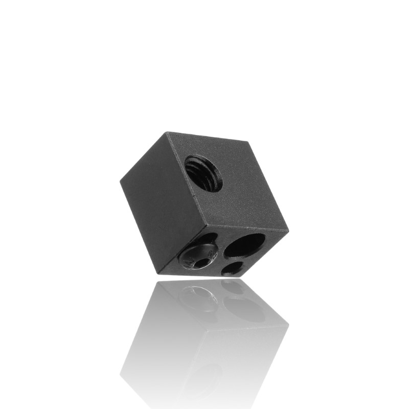 Heat Block Makerbot Clone Alumínio Preto 16X16X12 ( Heatblock bloco de aquecimento compatível e não com o original ) - AIMSOAR - Image 2