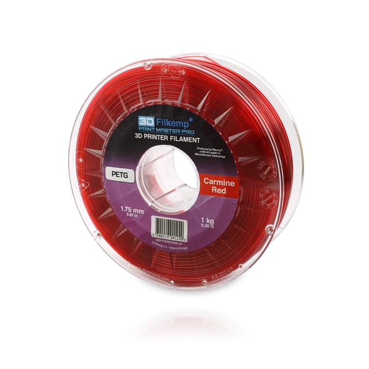 PETG PRO 834Q 1kg Carmin Red (translucido) - Filkemp