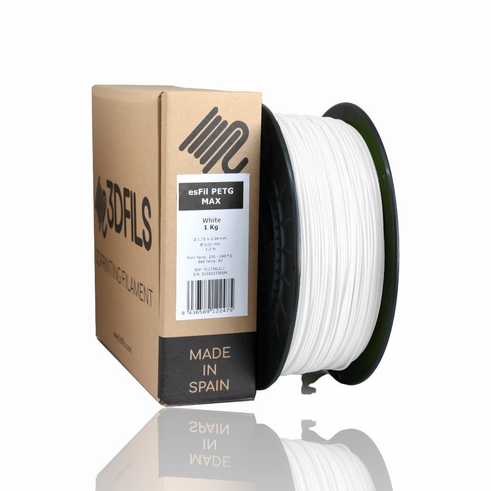esFil PETG MAX 1kg White - 3DFILS
