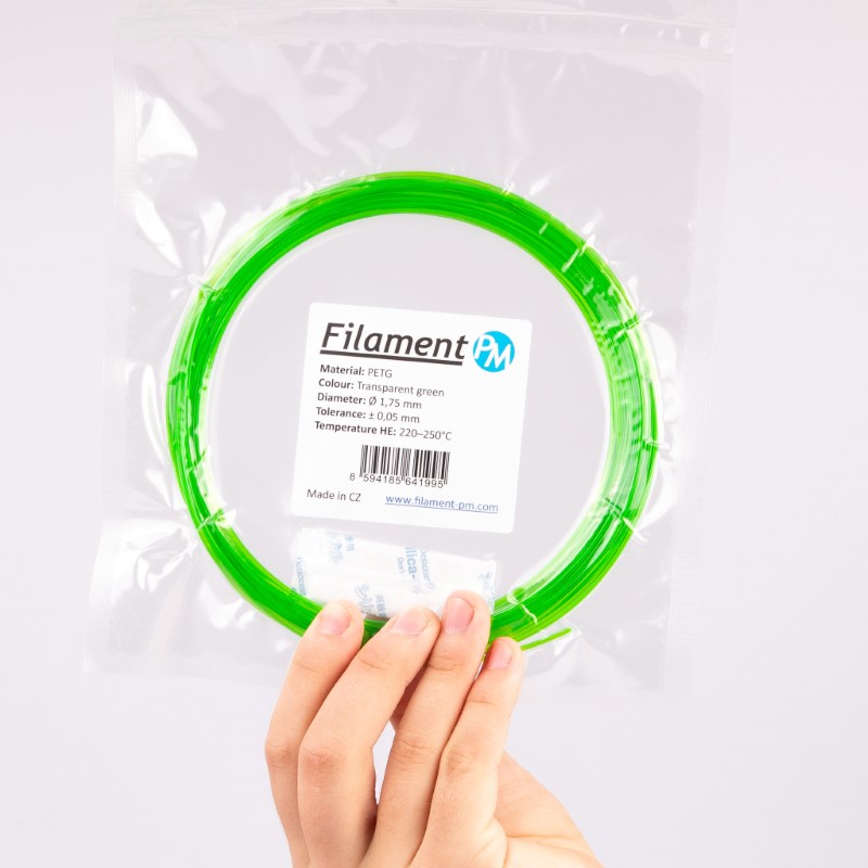 PETG 10m (Amostra) Transparent Green - Filament PM