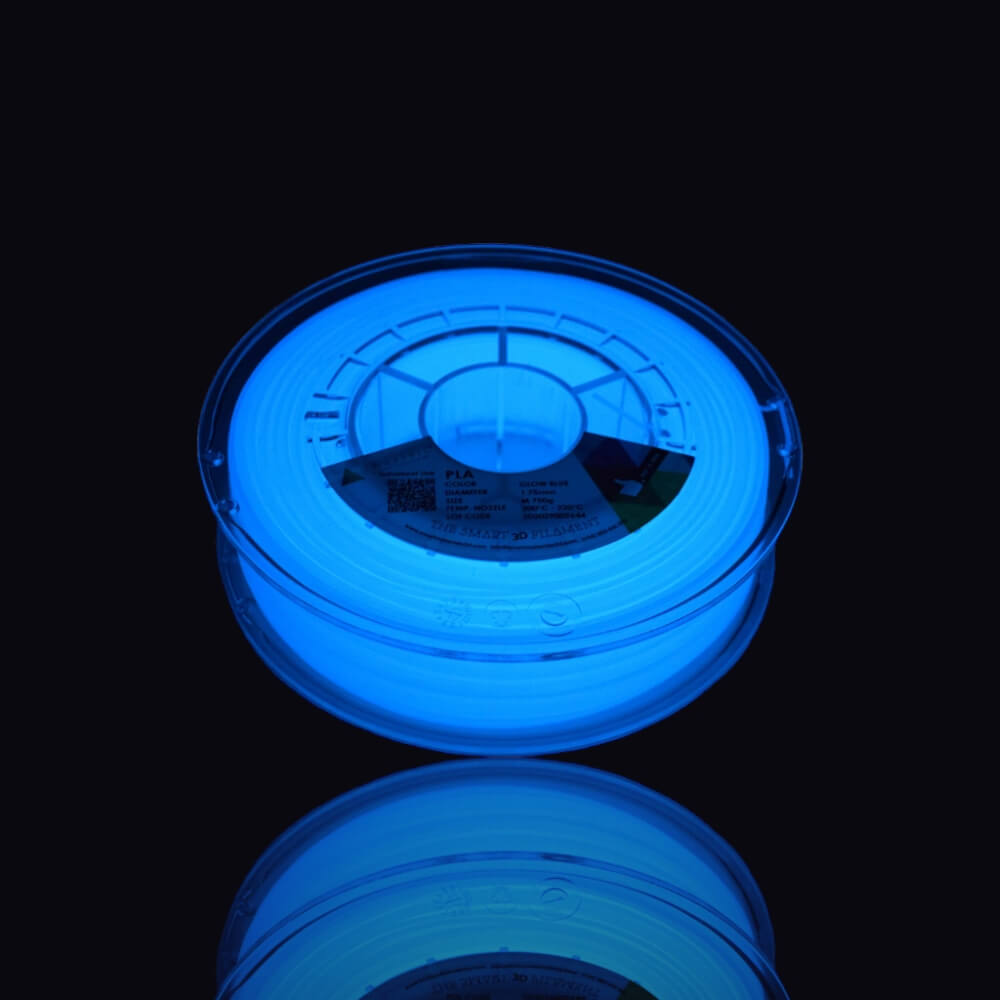 Smartfil PLA BLUE GLOW M 750g Brilha no Escuro - Smart Materials 3D