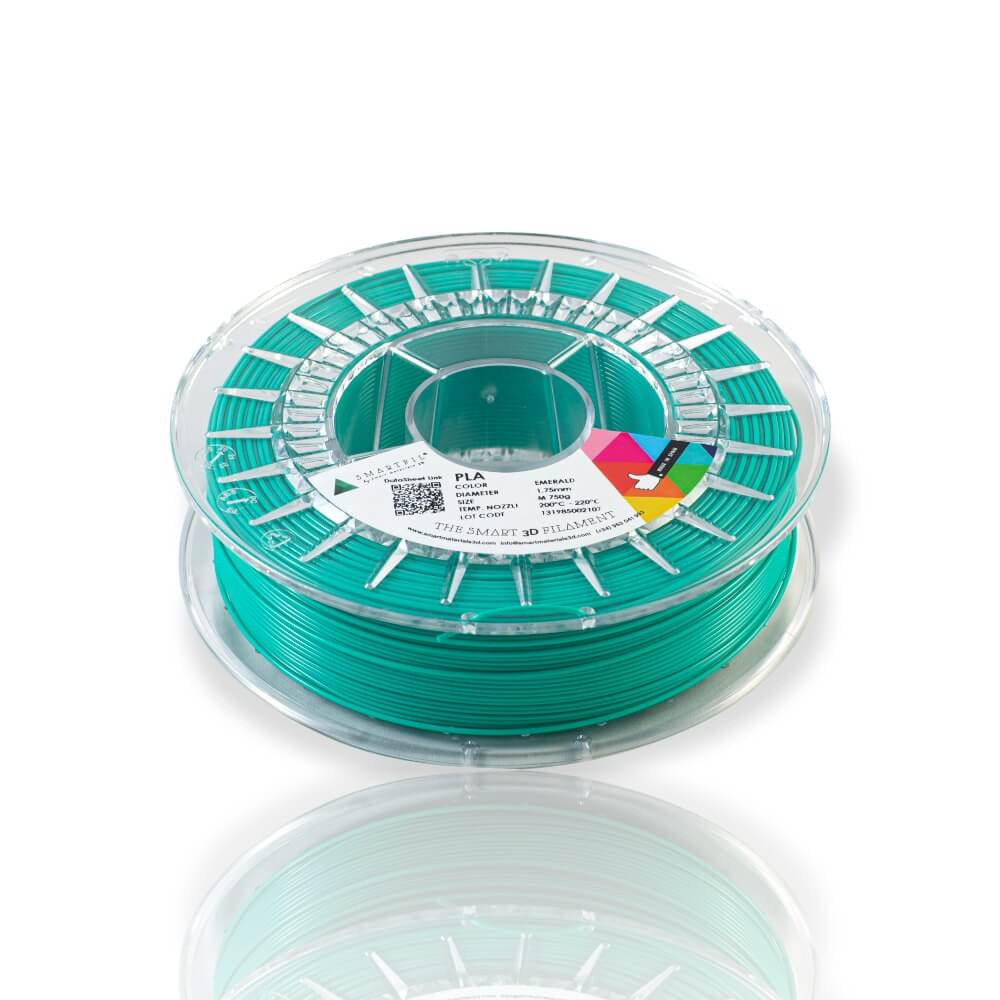 Smartfil PLA EMERALD M 750g Verde Turquesa - Smart Materials 3D