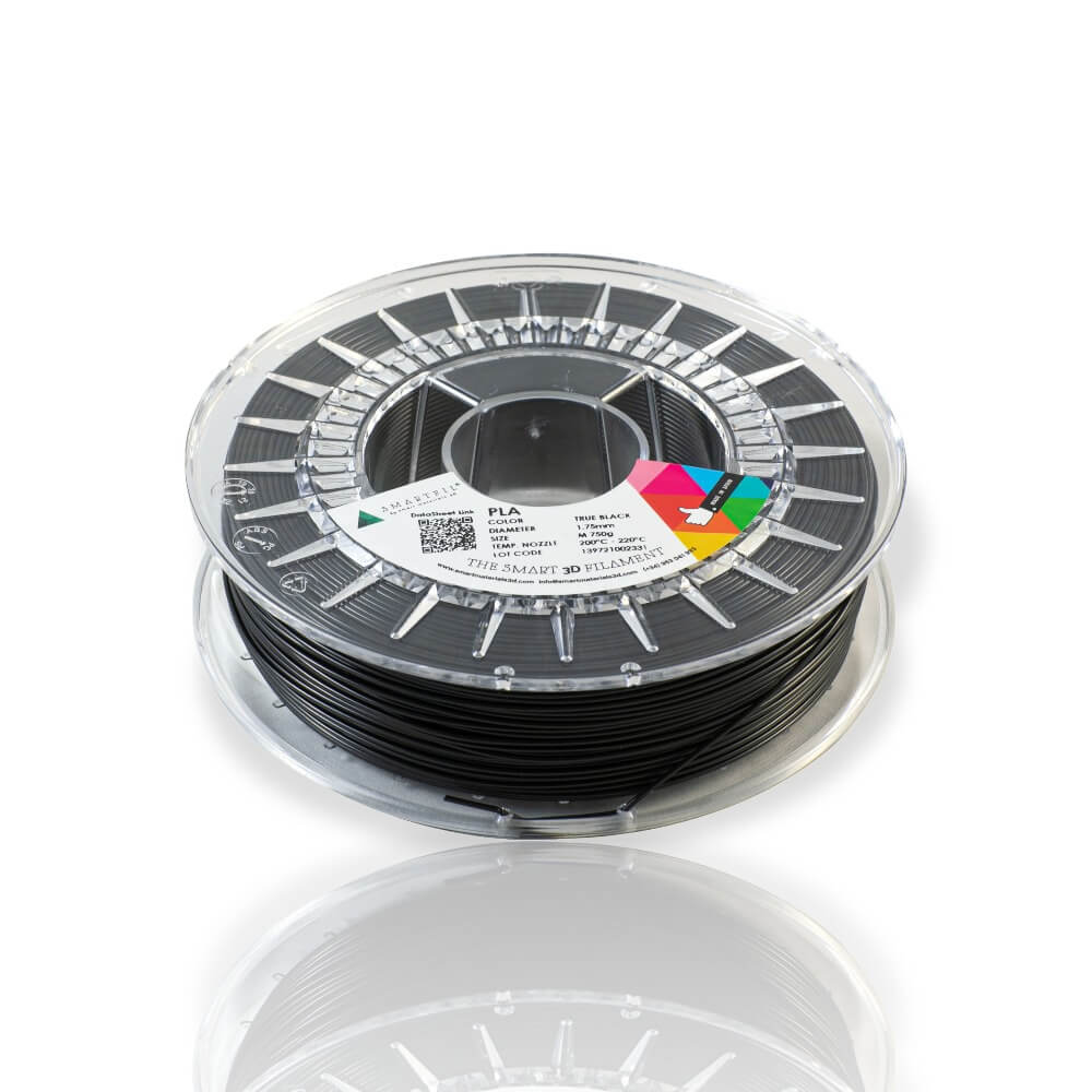Smartfil PLA True Black M 10M (AMOSTRA) Preto - Smart Materials 3D