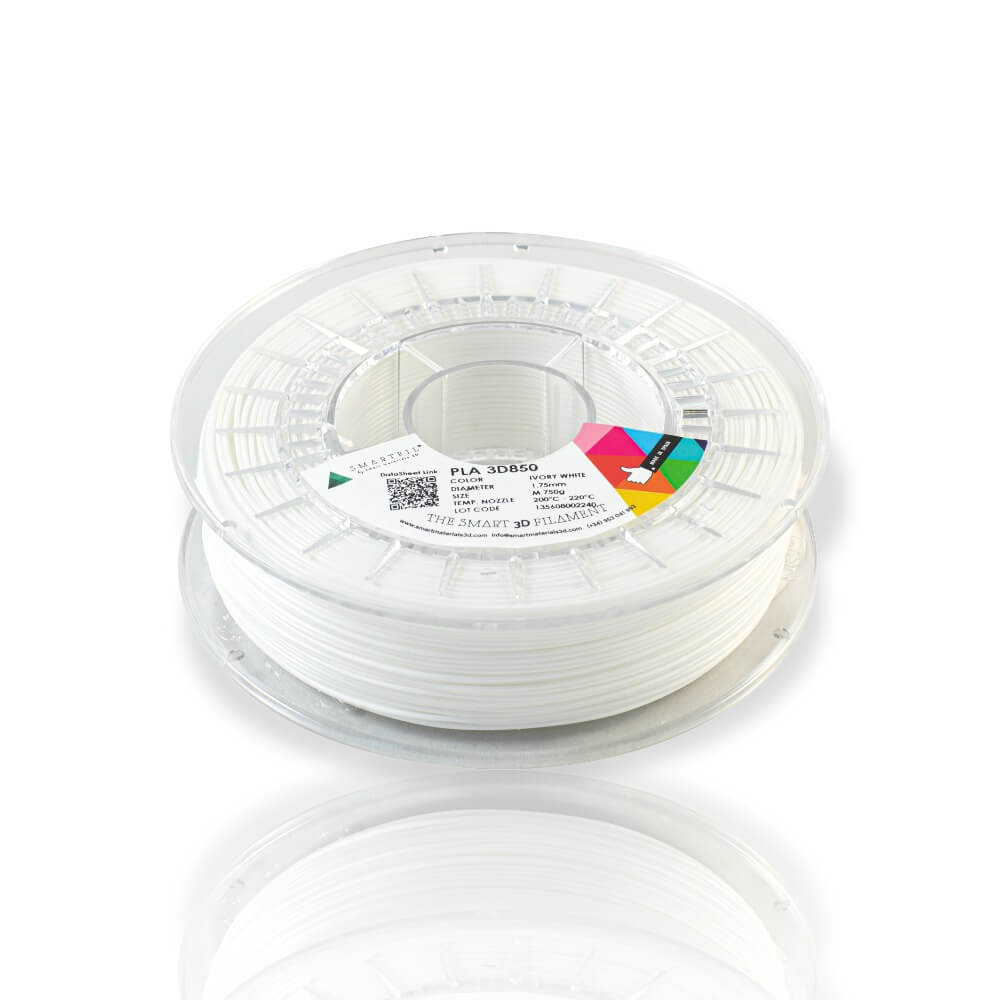 Smartfil PLA 3D850 IVORY WHITE M 750g Branco - Smart Materials 3D