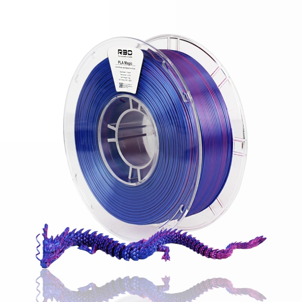 PLA Magic Dual Color 1kg Rose-Red Royal Blue - R3D - Image 4