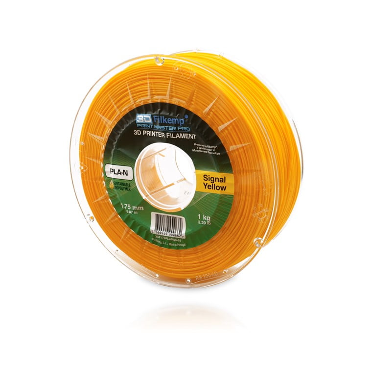 PLA N PLN 1kg Saffron Yellow ( ESPECIAL DE ALTA TEMPERATURA Amarelo ) - Filkemp