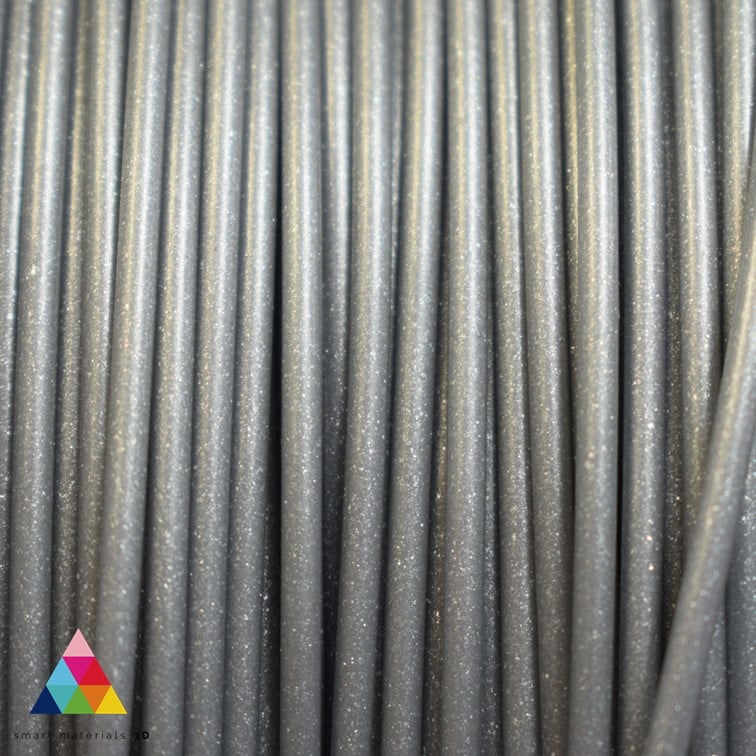 Smartfil PLA GLITTER SILVER L 1kg Prata  - Smart Materials 3D - Image 2