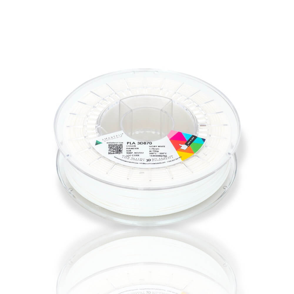 Smartfil PLA 3D870 IVORY WHITE M 750g Branco - Smart Materials 3D