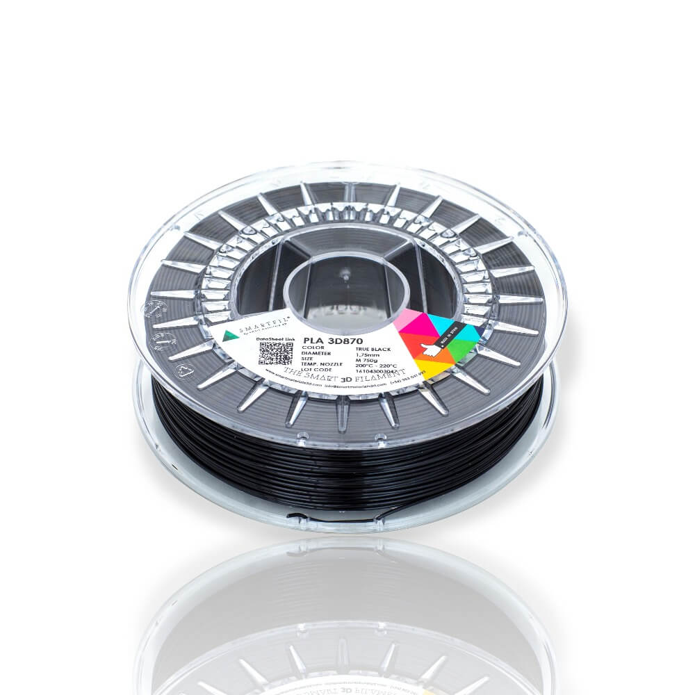 Smartfil PLA 3D870 True Black M 750g Preto - Smart Materials 3D