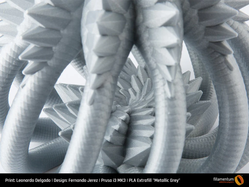 PLA 750g Extrafill Metallic Grey - Fillamentum - Image 6