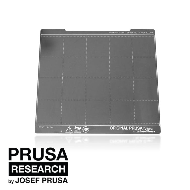 Plataforma Lisa para Prusa i3 MK3s Spring Steel Sheet With Smooth Double-sided PEI - Prusa Original - B-STOCK