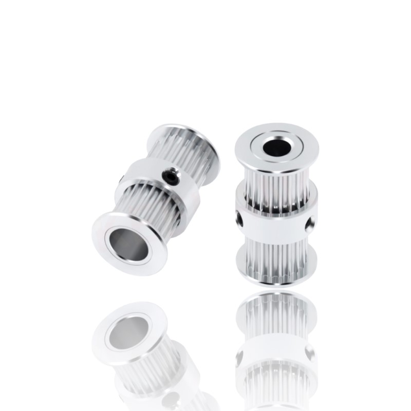 Polia Dupla para Correia GT2 20 Dentes 15.8mm 8mm Furo Alumínio ( GT2 Double-head timing belt pulley) - AIMSOAR - Image 4