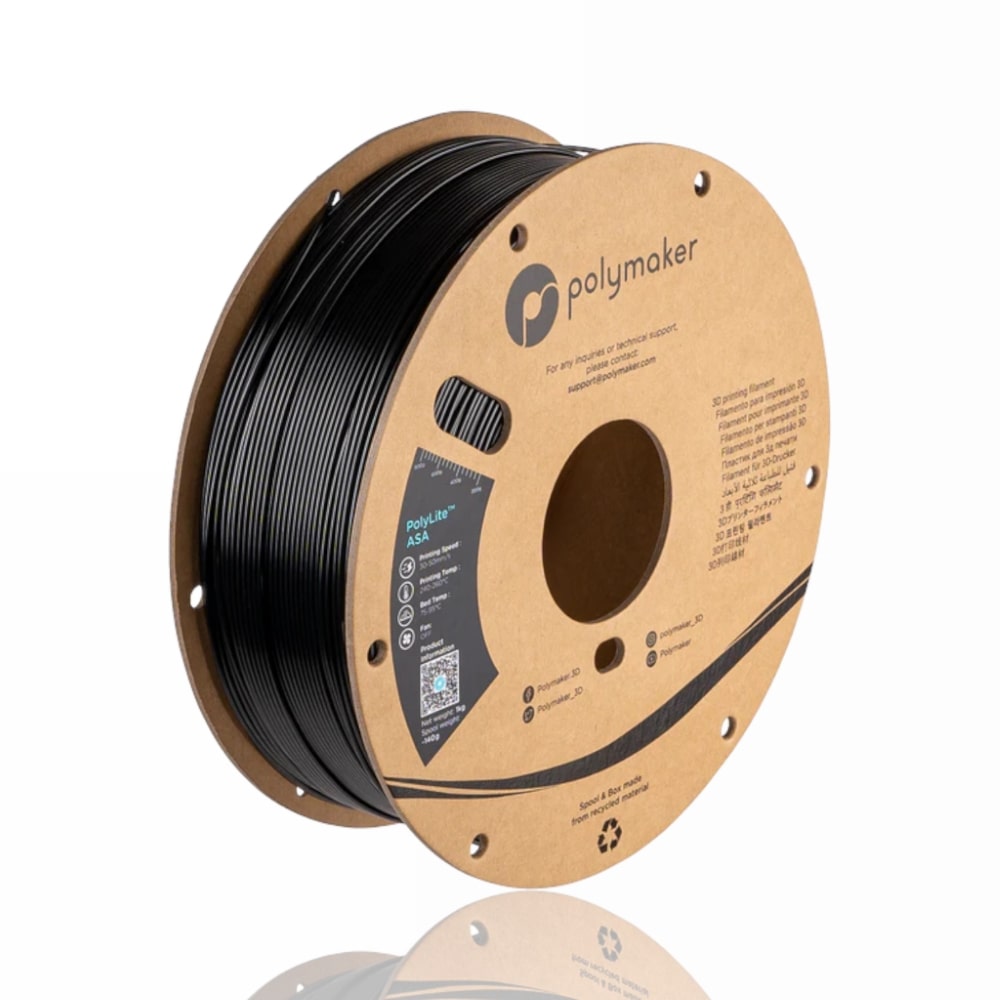 ASA PolyLite 1kg Jet Black - Polymaker