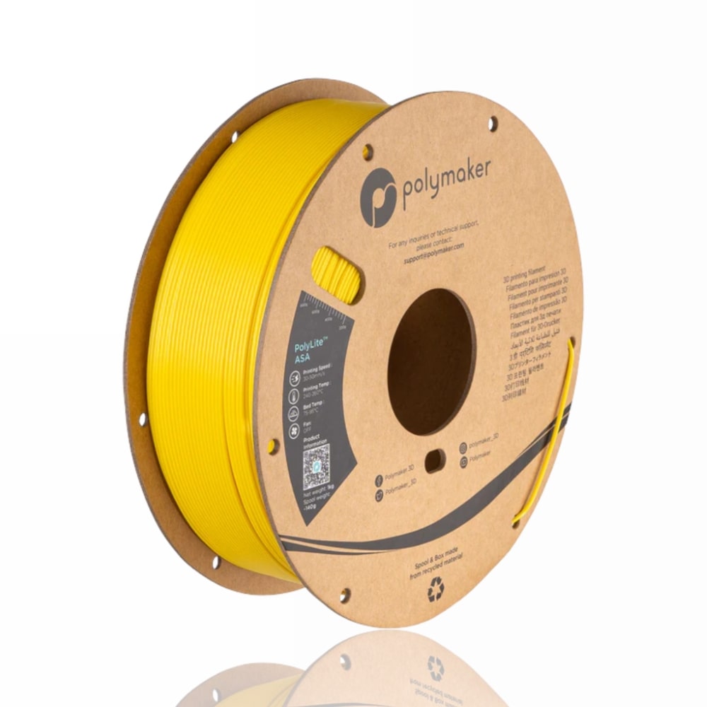 ASA PolyLite 1kg Yellow - Polymaker