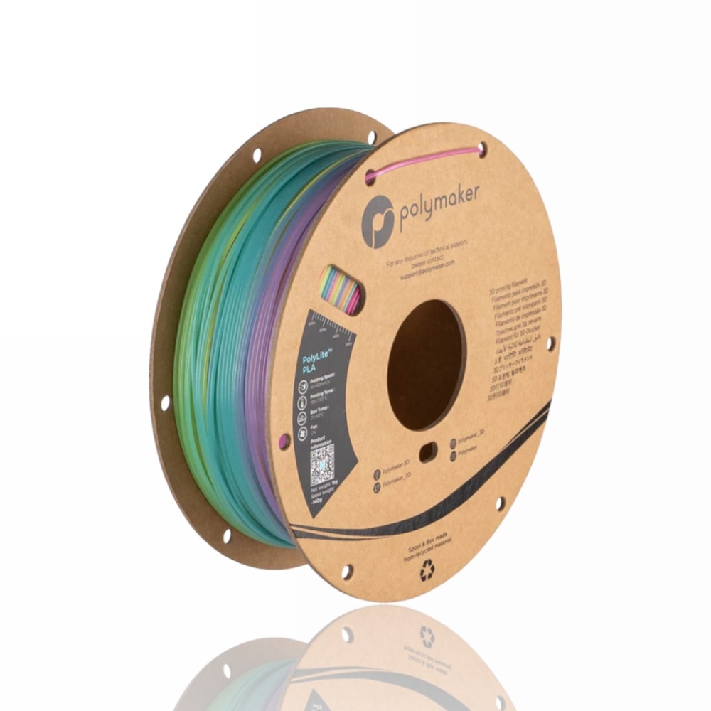 PLA PolyLite™ 1kg Luminous Rainbow - Polymaker – LINHA ANTIGA (Consultar Descrição) - Image 2