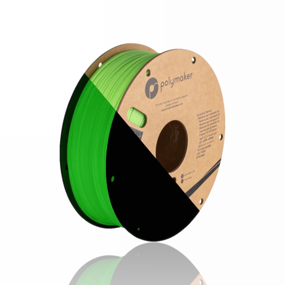 PLA PolyLite™ 1kg Luminous Green - Polymaker – LINHA ANTIGA (Consultar Descrição)