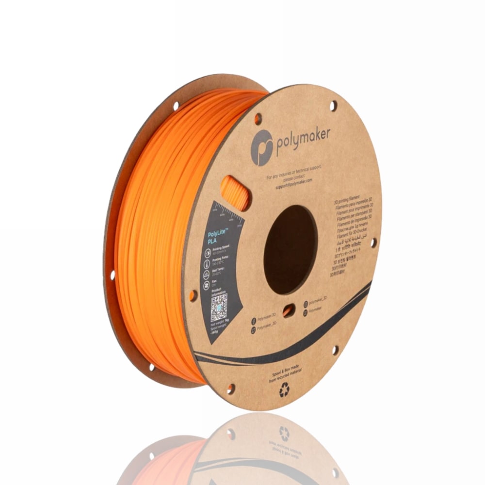 PLA PolyLite™ 1kg Luminous Orange - Polymaker – LINHA ANTIGA (Consultar Descrição) - Image 3