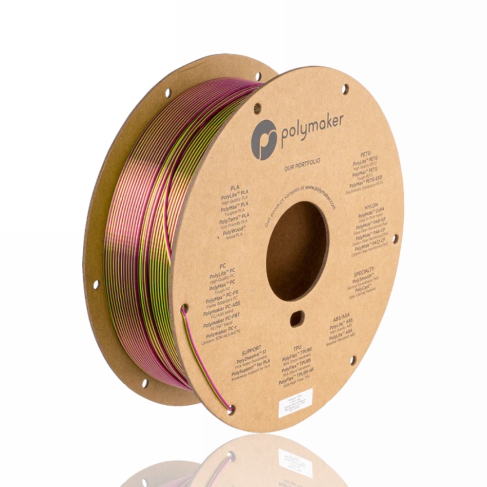 PLA PolyLite™ Dual Silk 1kg Aubergine Lime-Magenta - Polymaker – LINHA ANTIGA (Consultar Descrição)