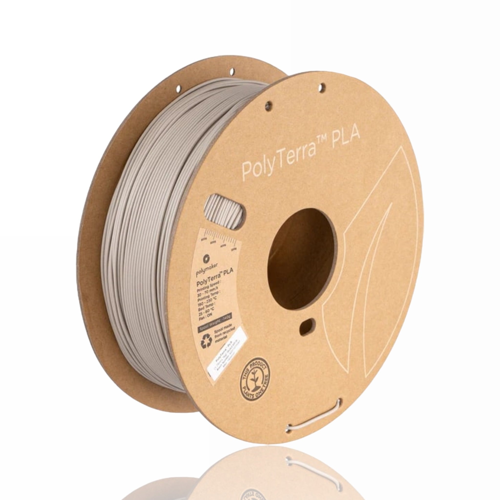 PLA Polyterra 1kg Muted White - Polymaker – LINHA ANTIGA (Consultar Descrição)