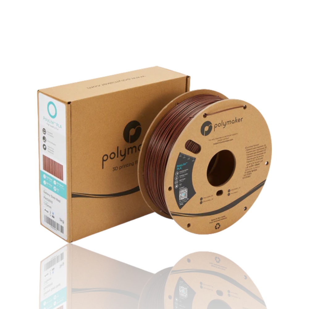 PLA PolyLite 1kg Galaxy Dark Red - Polymaker – LINHA ANTIGA (Consultar Descrição) - Image 2