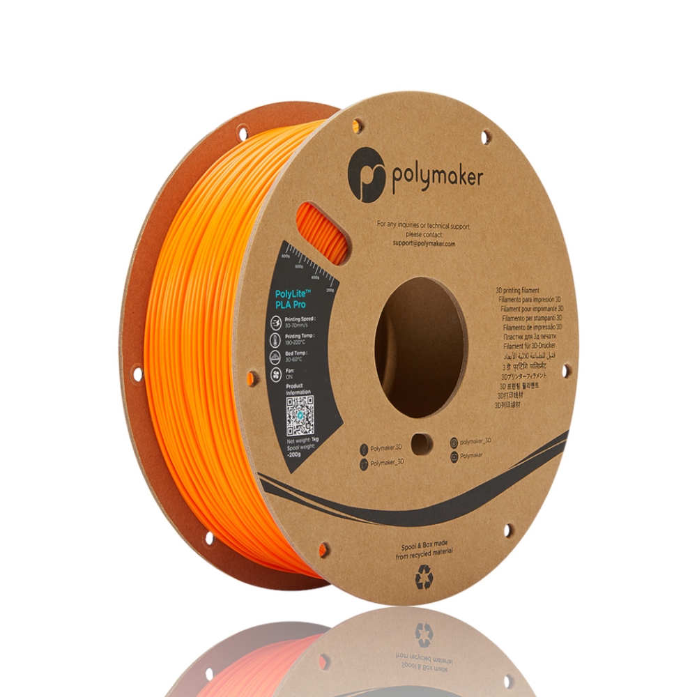 PLA Pro PolyLite 1kg Orange - Polymaker