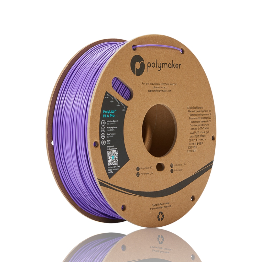 PLA Pro PolyLite 1kg Purple - Polymaker – LINHA ANTIGA (Consultar Descrição)