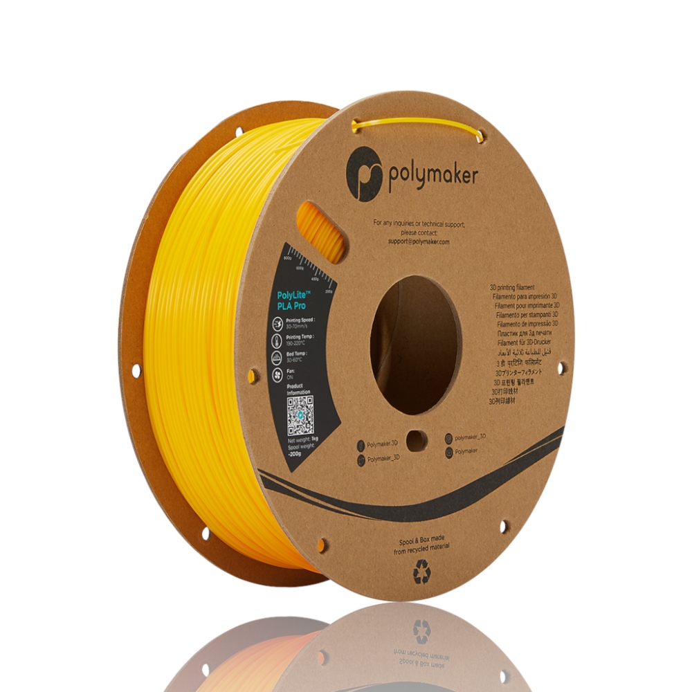 PLA Pro PolyLite 1kg Yellow - Polymaker
