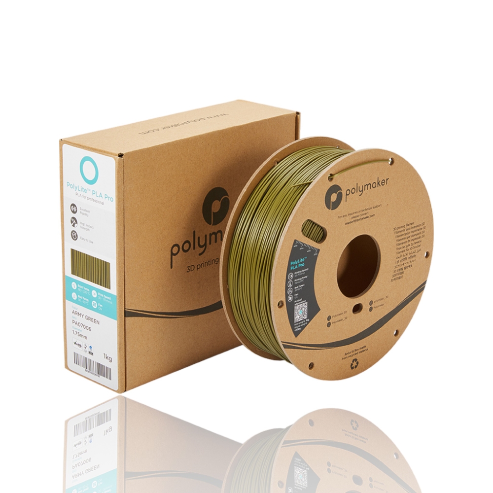 PLA Pro PolyLite 1kg Army Green - Polymaker – LINHA ANTIGA (Consultar Descrição) - Image 2