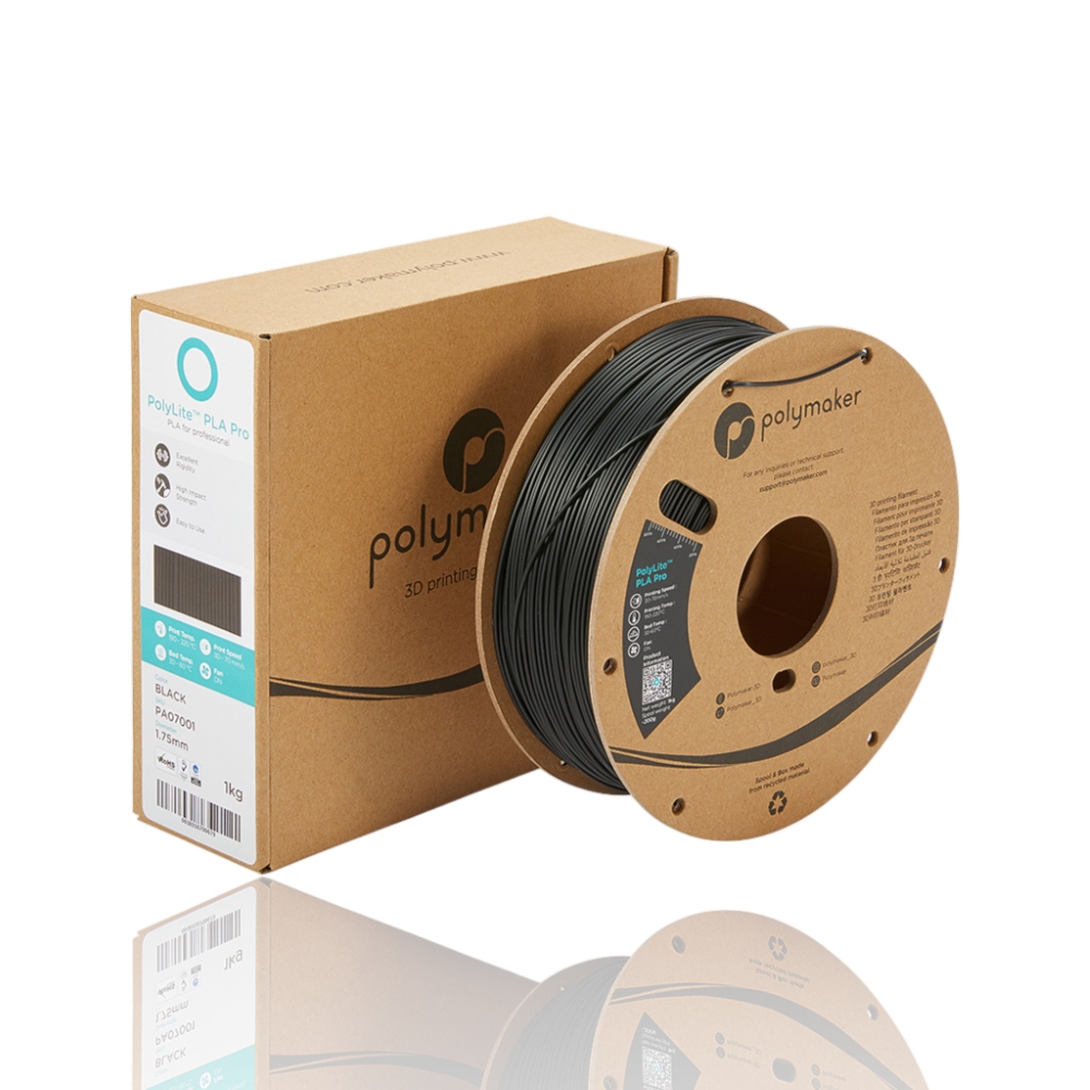 PLA Pro PolyLite 1kg Black - Polymaker - Image 2