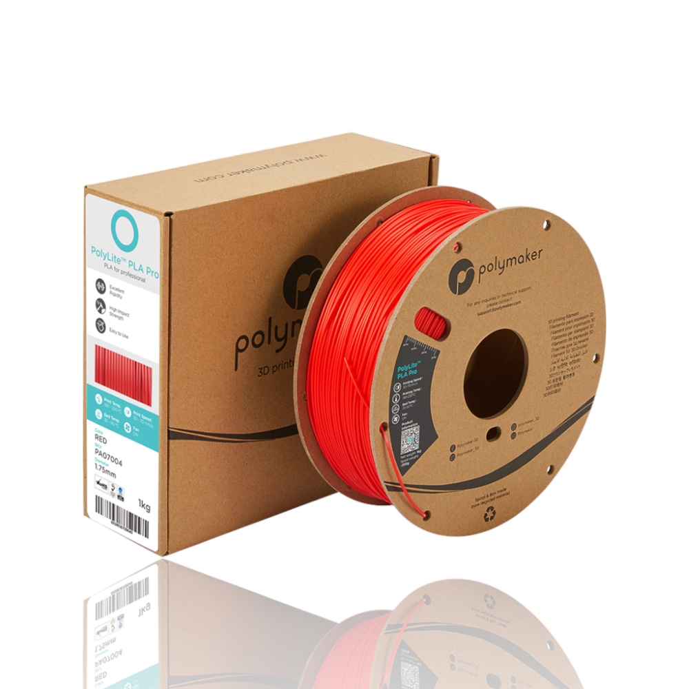 PLA Pro PolyLite 1kg Red - Polymaker - Image 2