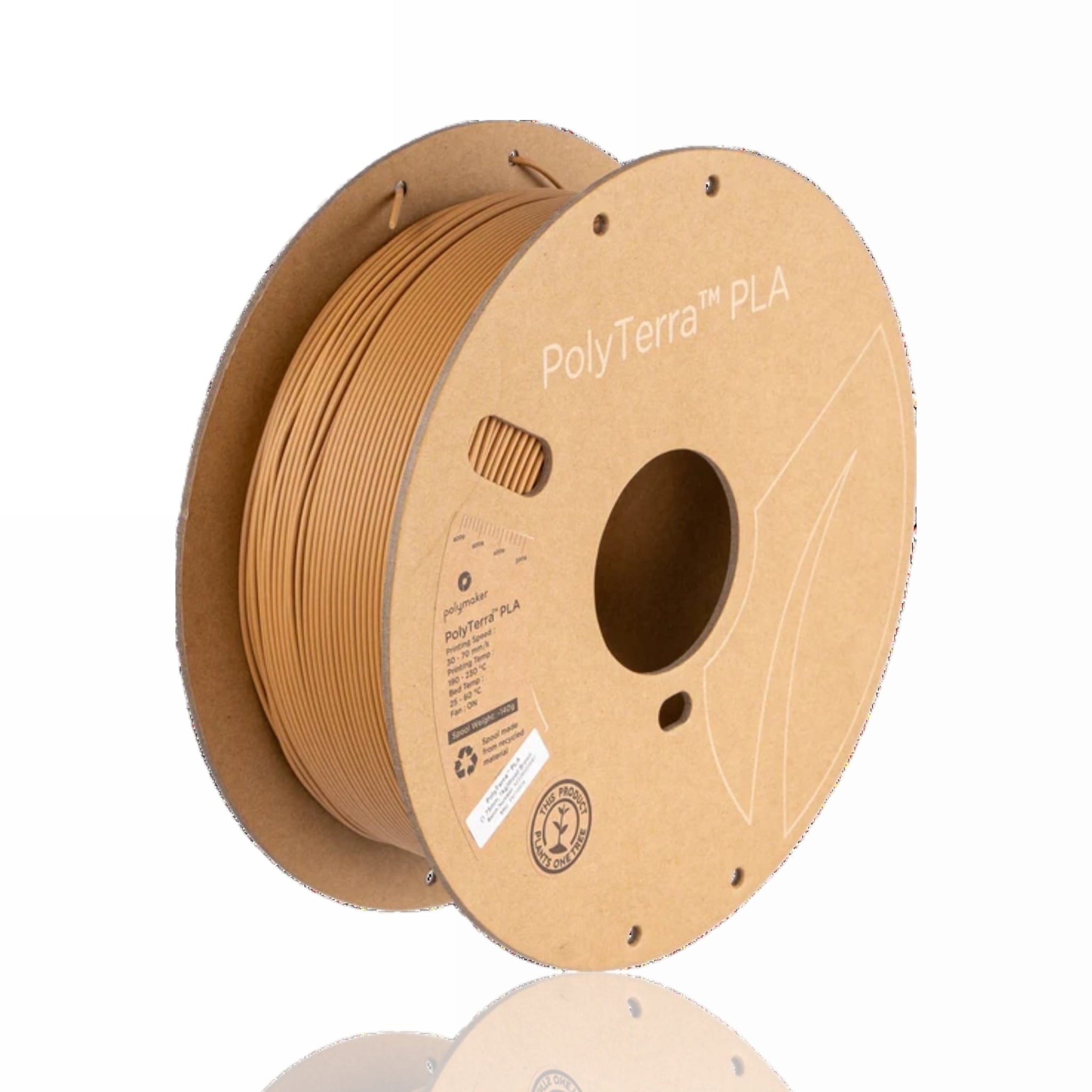 PLA Polyterra 1kg Wood Brown - Polymaker – LINHA ANTIGA (Consultar Descrição)