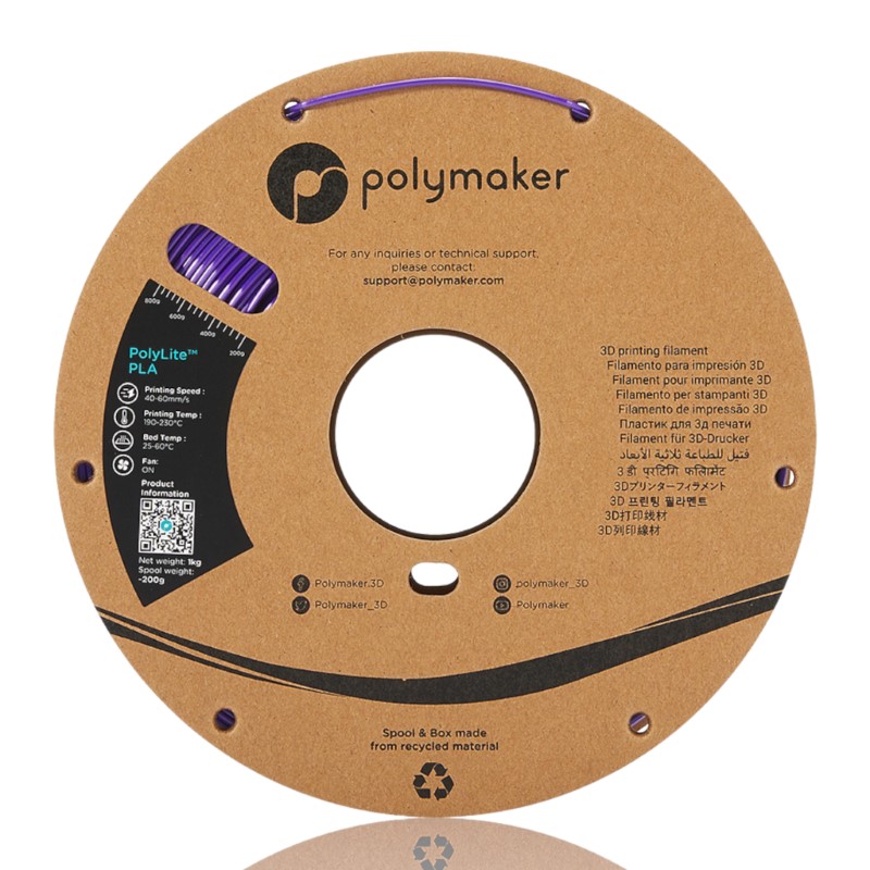 PLA PolyLite™ Silk 1kg Purple - Polymaker – LINHA ANTIGA (Consultar Descrição) - Image 6