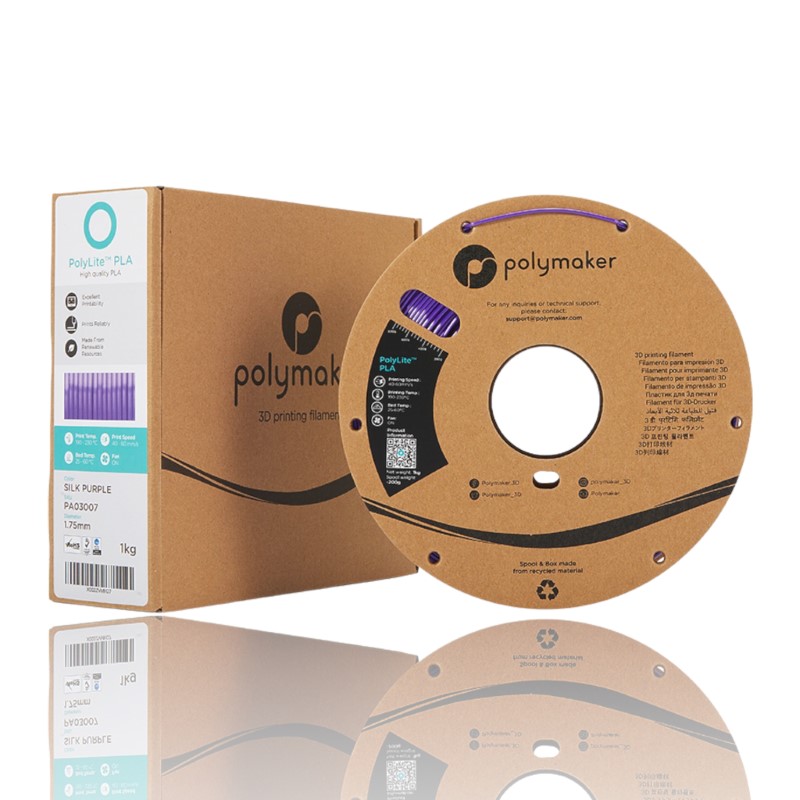 PLA PolyLite™ Silk 1kg Purple - Polymaker – LINHA ANTIGA (Consultar Descrição) - Image 4