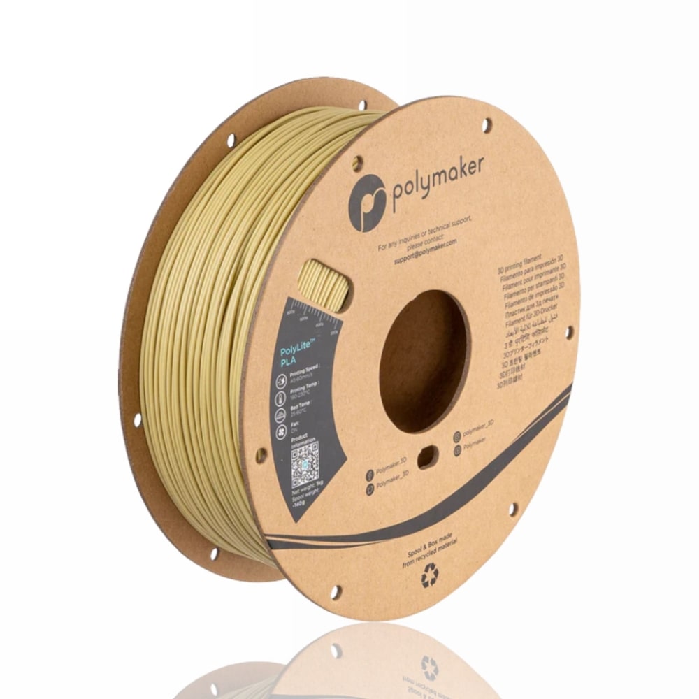 PLA PolyLite 1kg Beige - Polymaker – LINHA ANTIGA (Consultar Descrição)