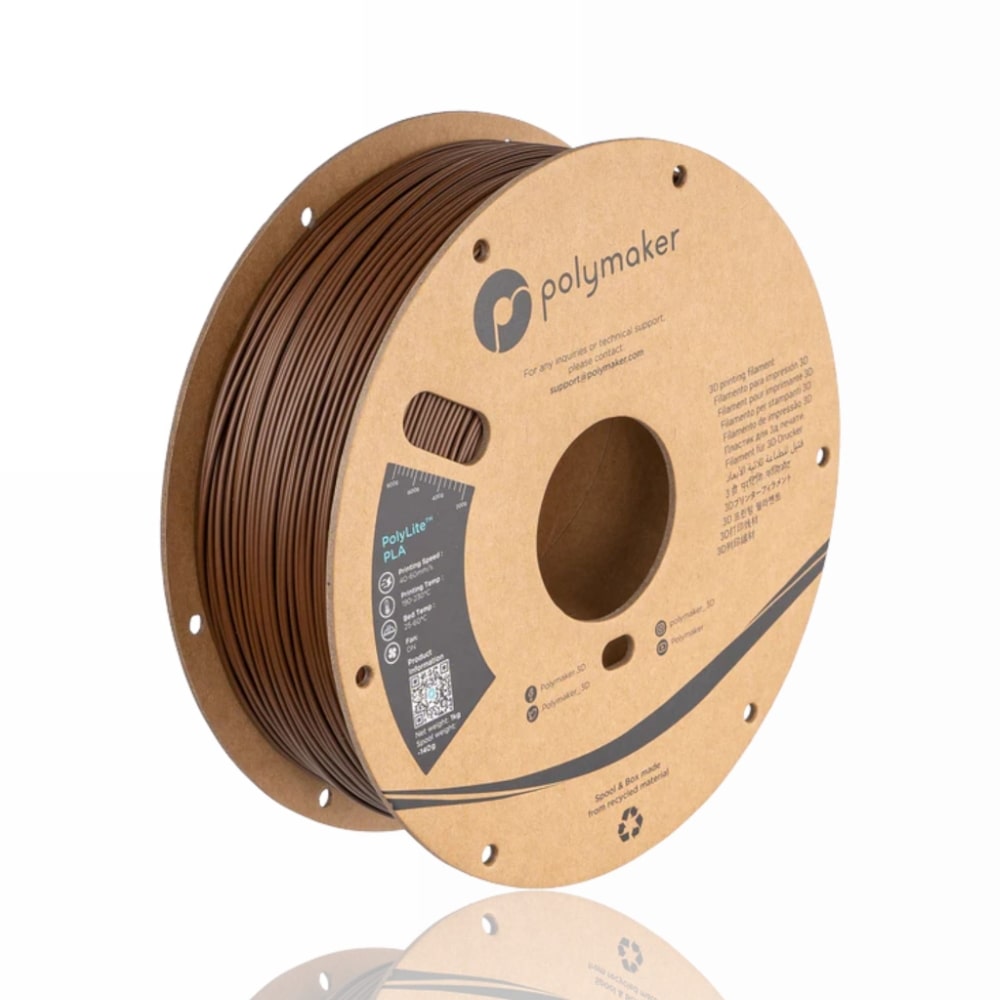 PLA PolyLite 1kg Brown - Polymaker – LINHA ANTIGA (Consultar Descrição)