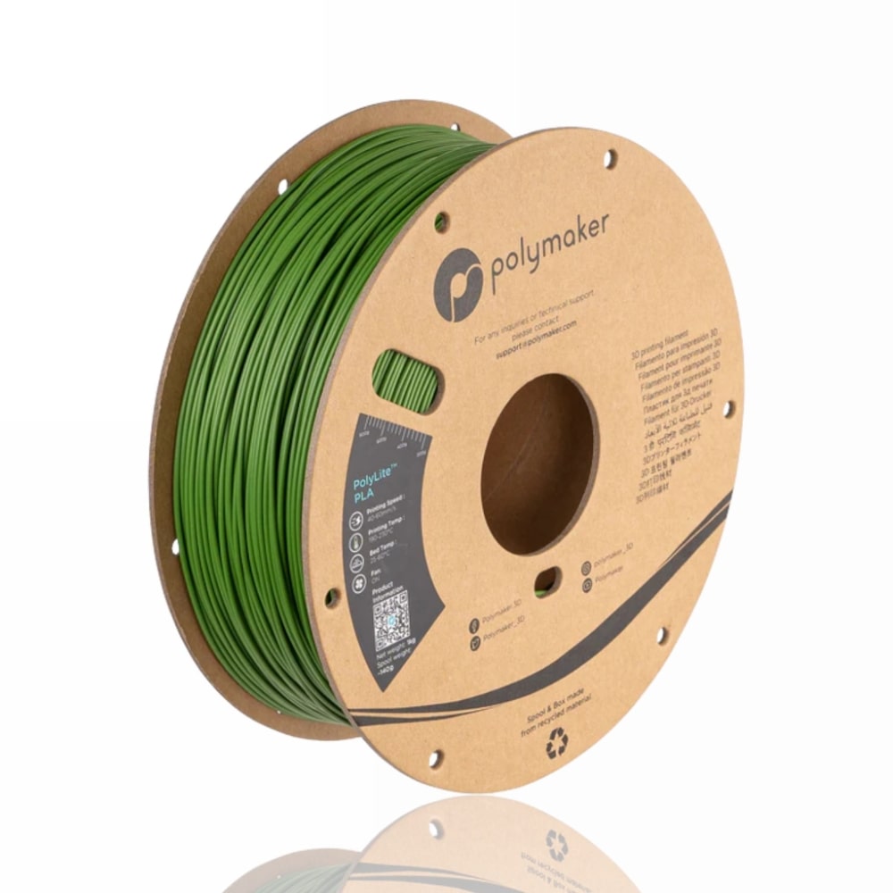 PLA PolyLite 1kg Jungle Green - Polymaker – LINHA ANTIGA (Consultar Descrição)