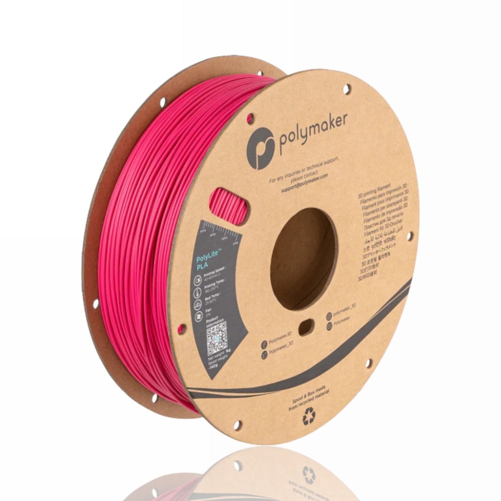 PLA PolyLite 1kg Magenta - Polymaker – LINHA ANTIGA (Consultar Descrição)
