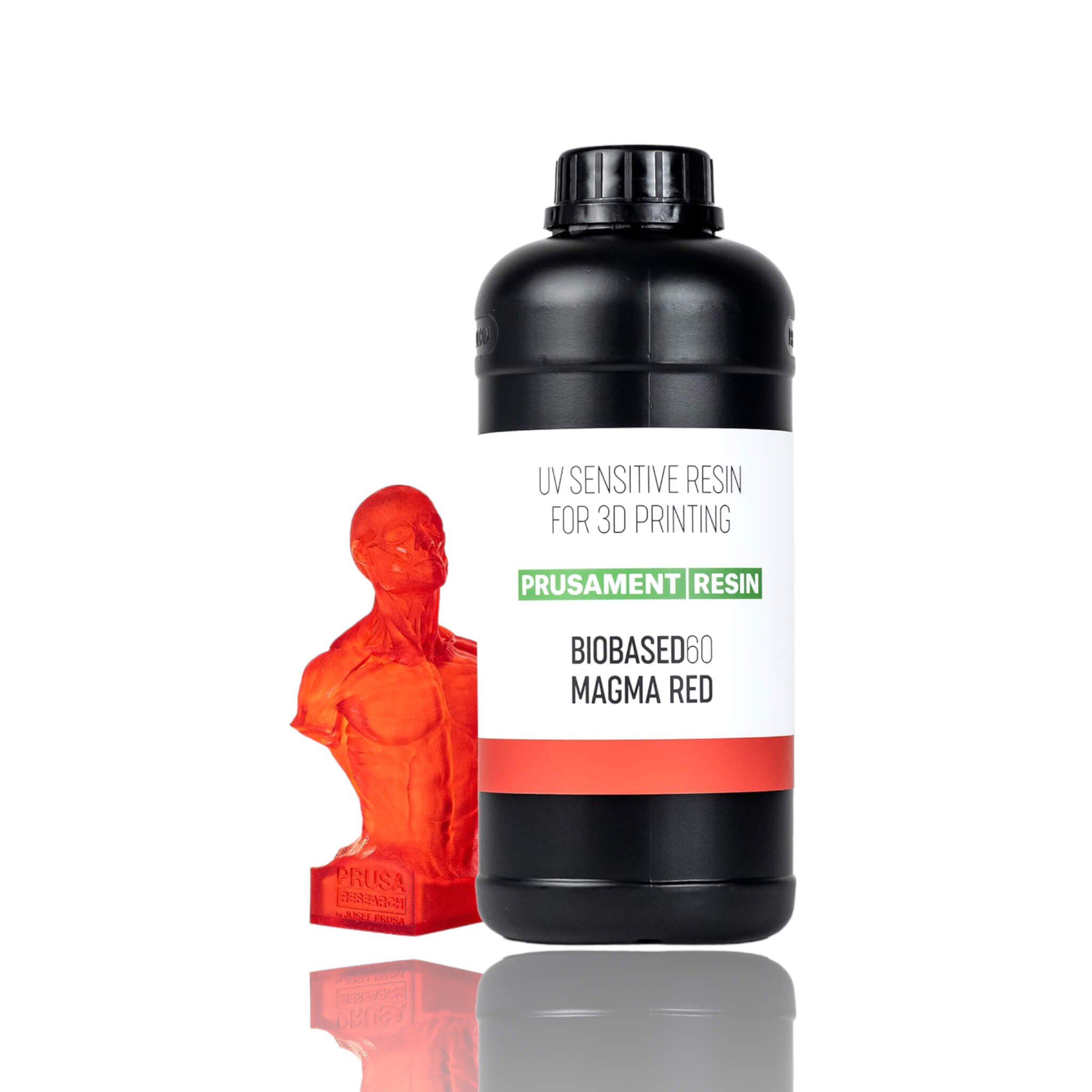 Prusament Resin 1kg BioBased60 Magma Red - Prusa Original