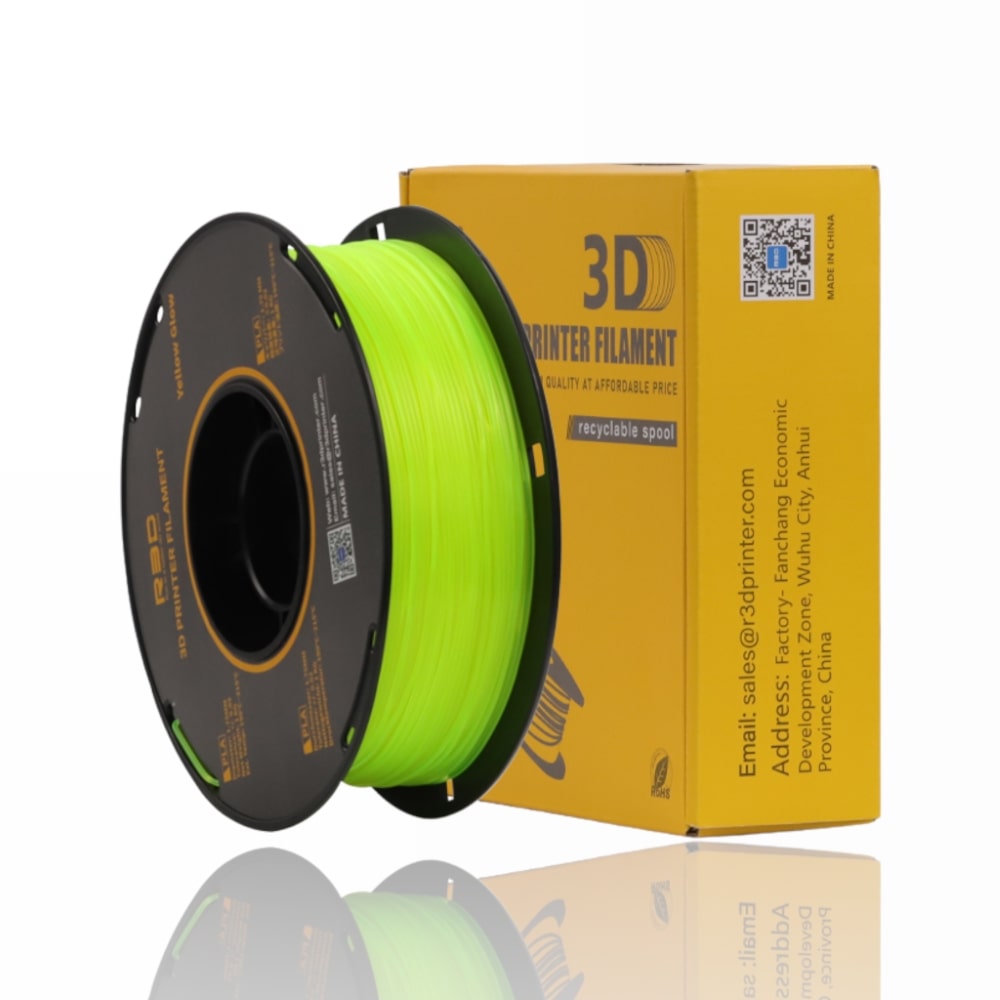 PLA Glow 1kg Yellow - R3D - Image 2