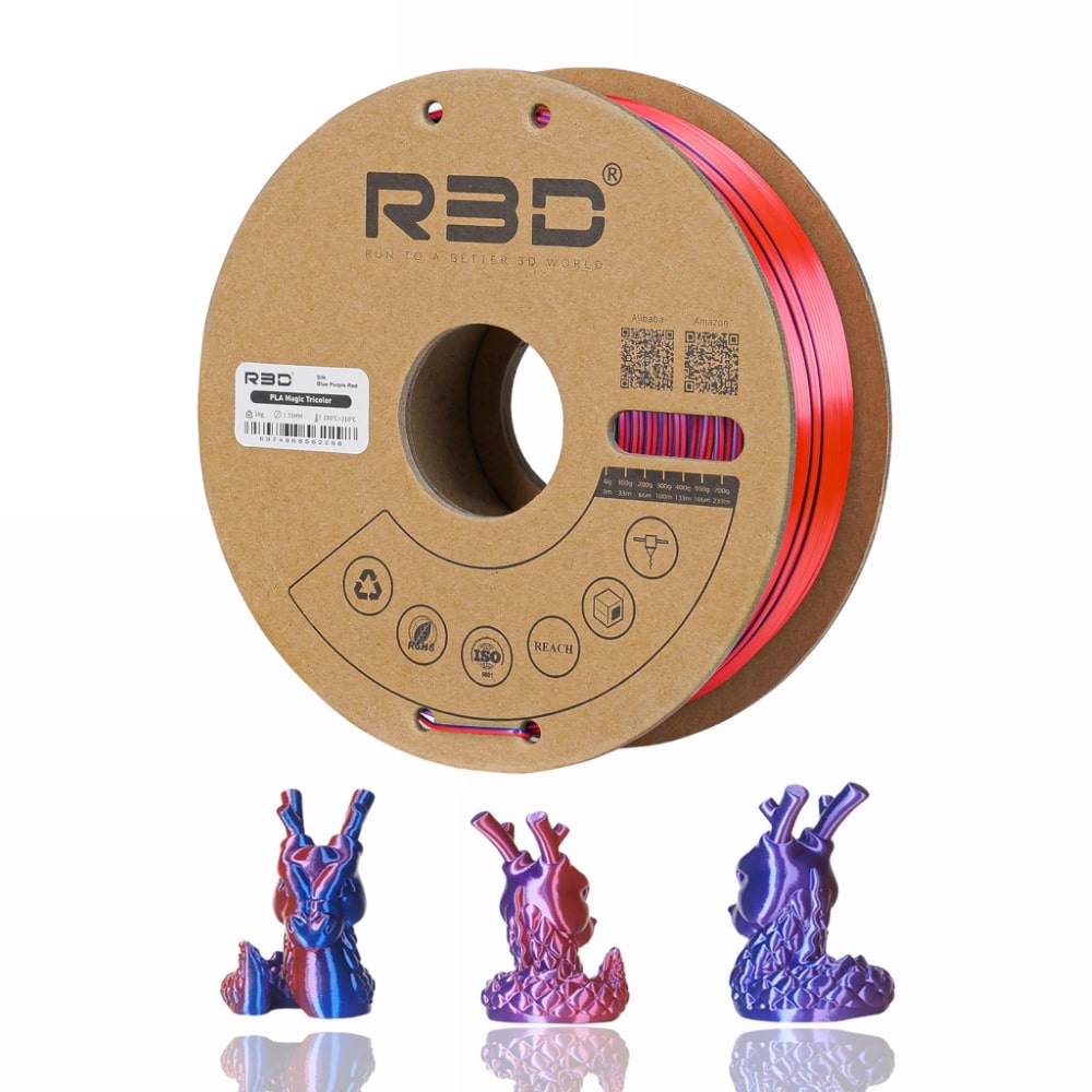 PLA Magic TriColor 1kg (Blue + Purple + Red) - R3D - Image 2