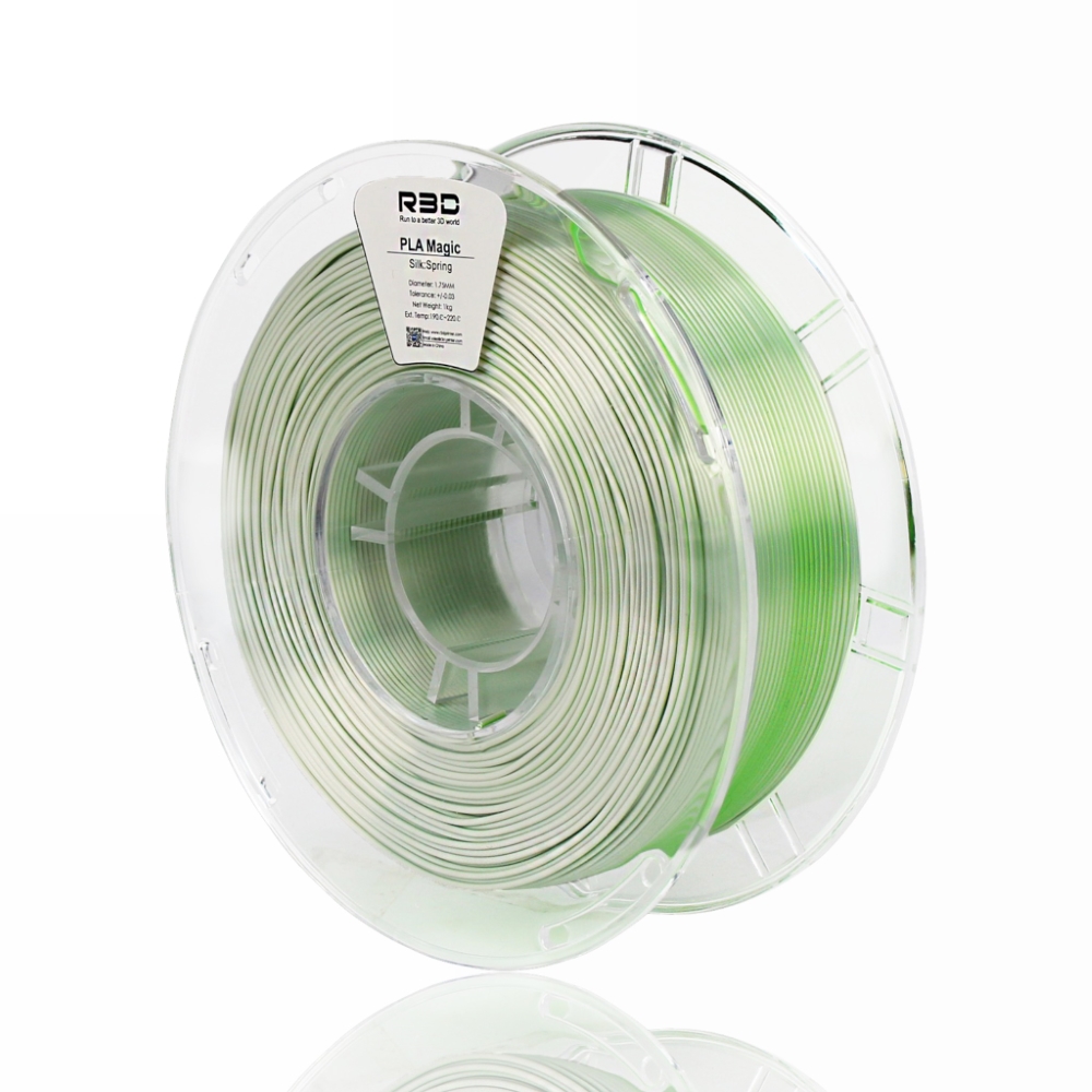 PLA Magic Dual Color 1kg Green White Spring - R3D - Image 3