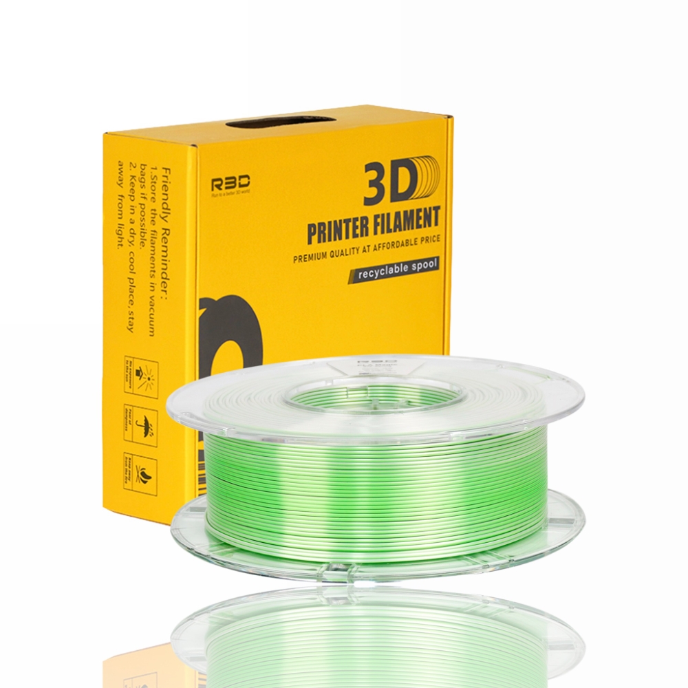 PLA Magic Dual Color 1kg Green White Spring - R3D - Image 2
