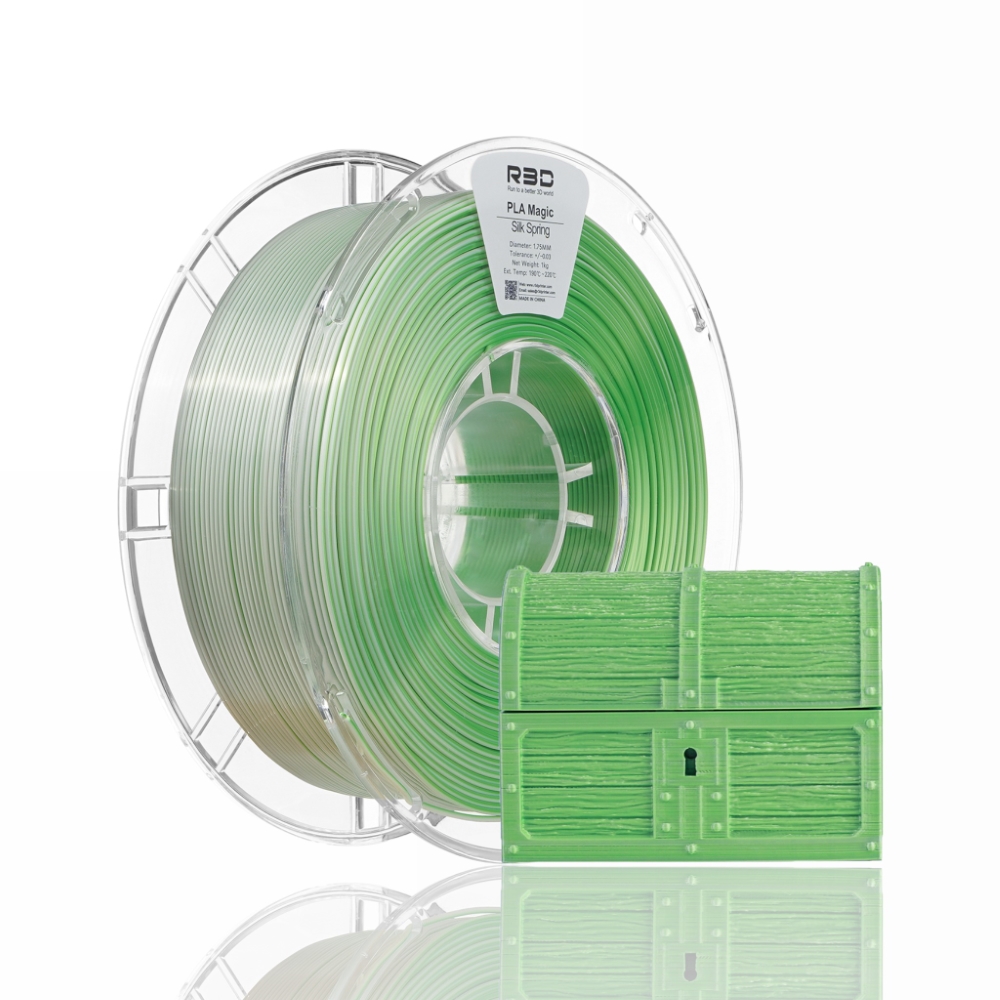 PLA Magic Dual Color 1kg Green White Spring - R3D