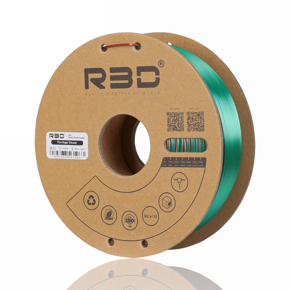 PLA Magic TriColor 1kg (Green + Purple + Copper) - R3D - Image 3
