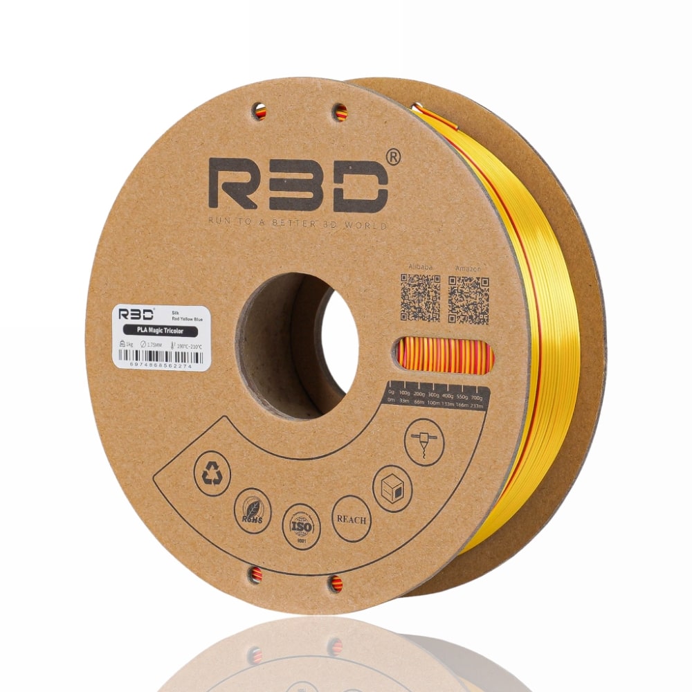 PLA Magic TriColor 1kg (Red + Yellow + Blue) - R3D - Image 3