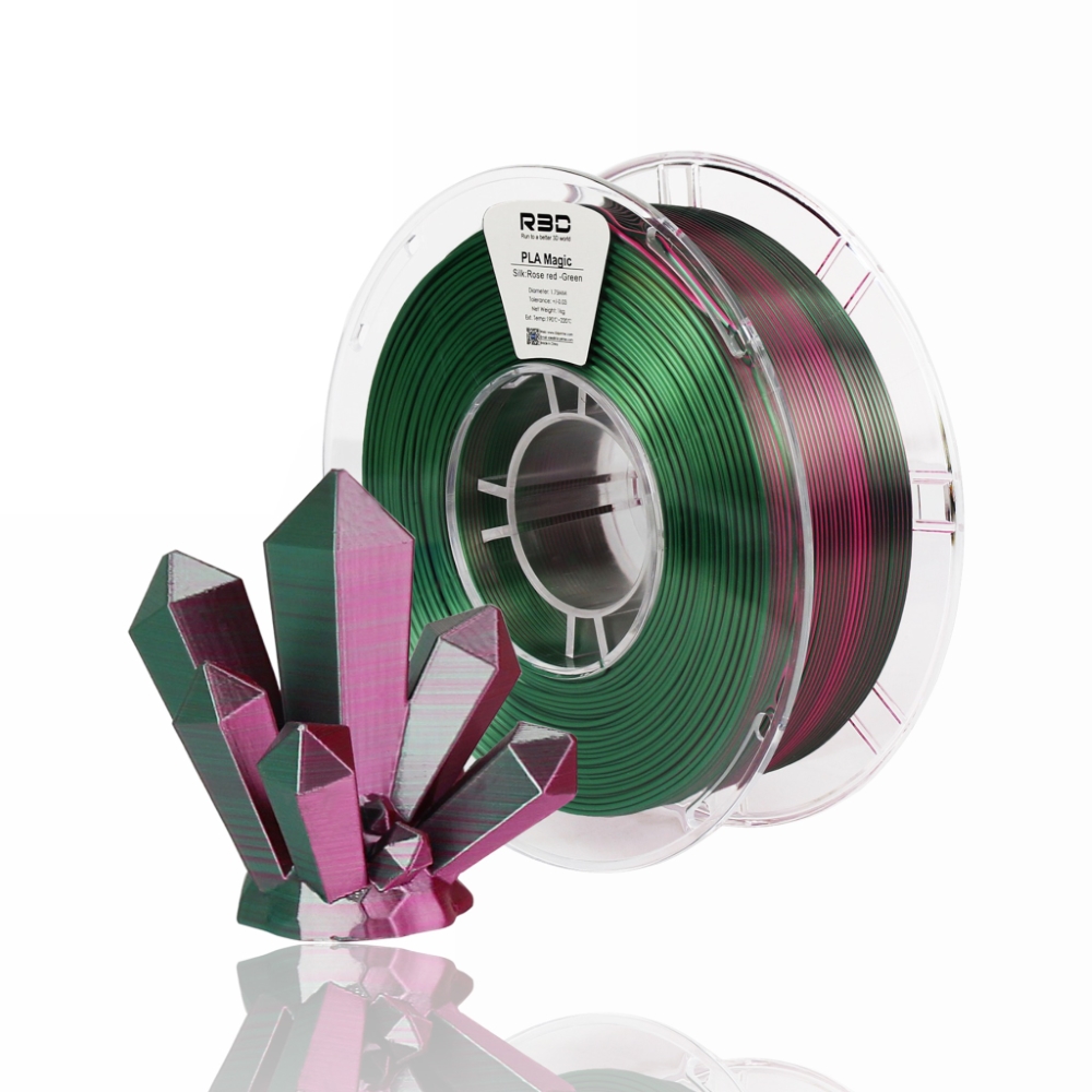 PLA Magic Dual Color 1kg Rose-Red Green - R3D