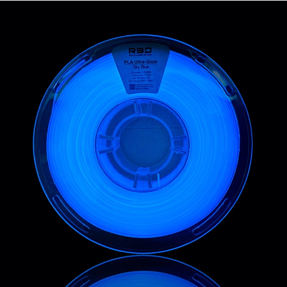 PLA Glow 1kg Sky Blue - R3D - Image 3