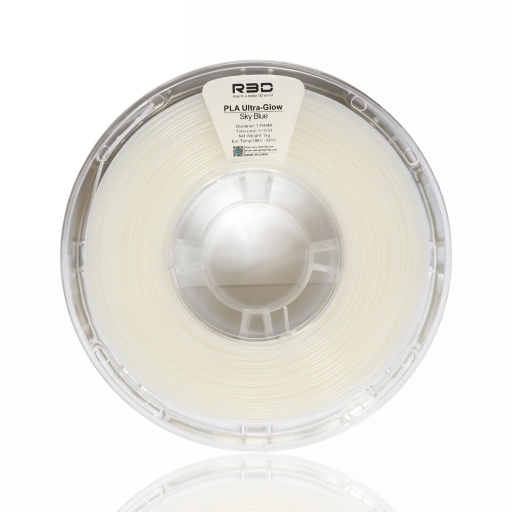 PLA Glow 1kg Sky Blue - R3D - Image 2