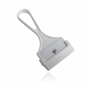 Espátula Raspador de Plástico com lâmina de metal (Razor Scraper) Branco - OEM